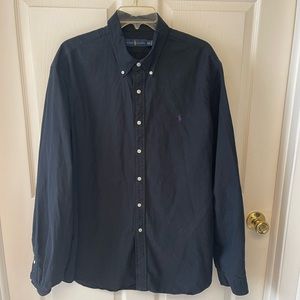 Black Polo Ralph Lauren Button Up Long Sleeve XXL